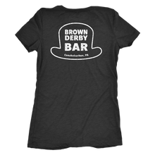 Brown Derby Bar Double Sided Womens Triblend T-Shirt