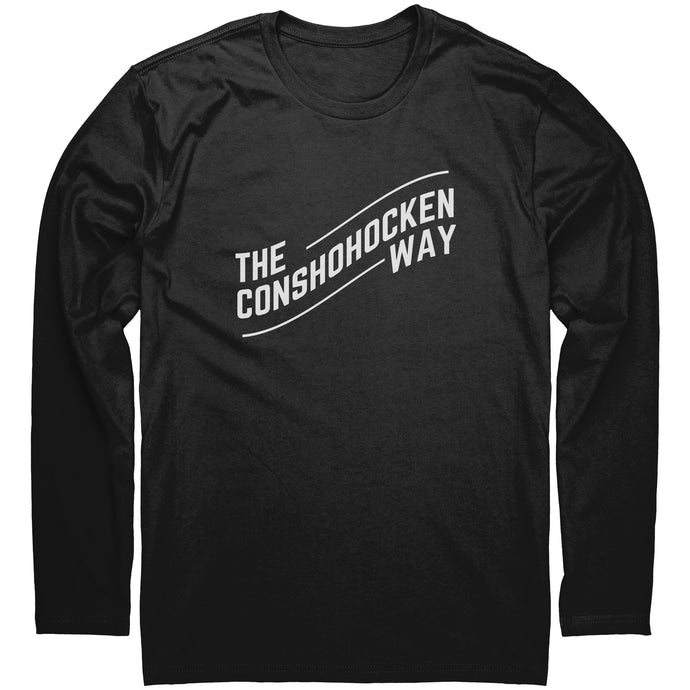 Conshohocken Way Long Sleeve T-Shirt (Dark or Bright with White Logo)