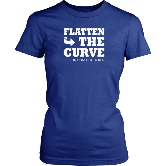 Flatten The Curve in Conshohocken - Womens T-Shirt
