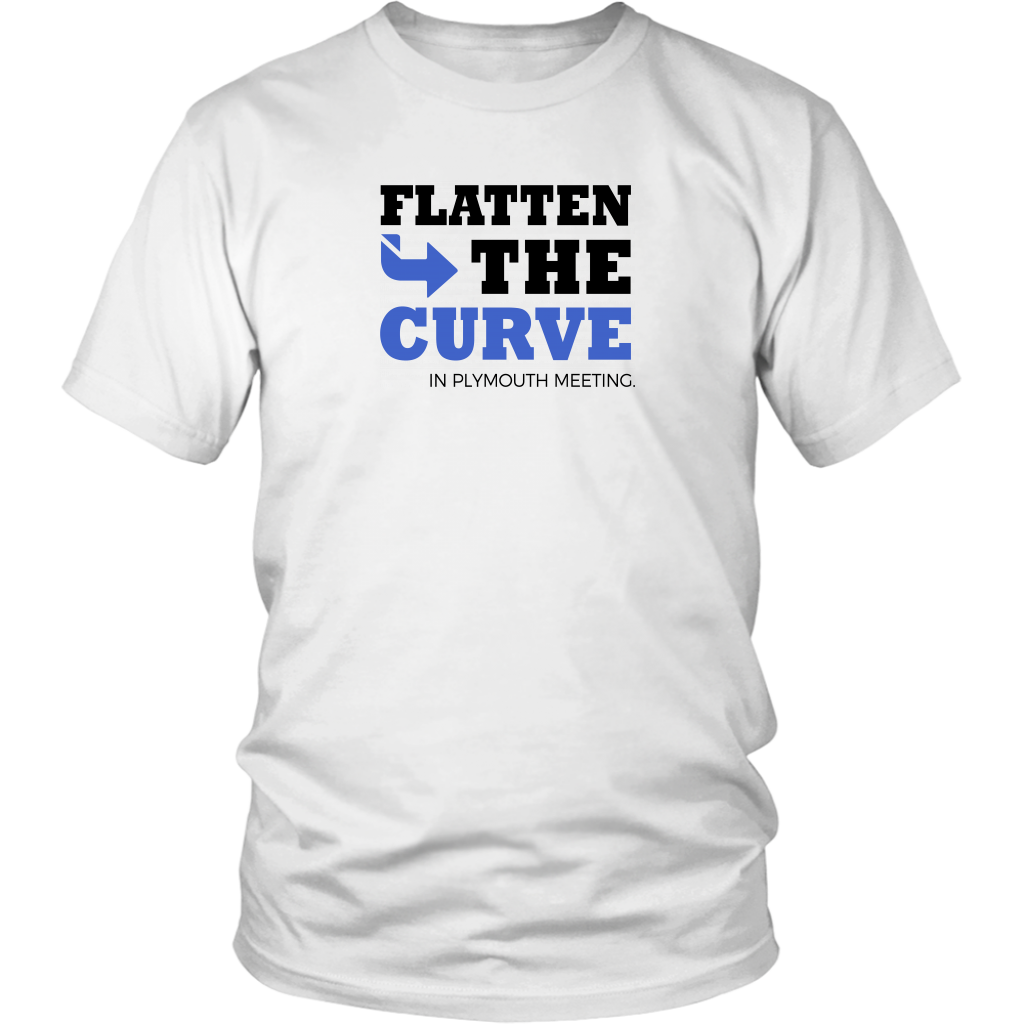 Flatten The Curve in Plymouth Meeting - Adult T-Shirt