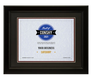 Best Of Conshy 2023 Framed Certificate