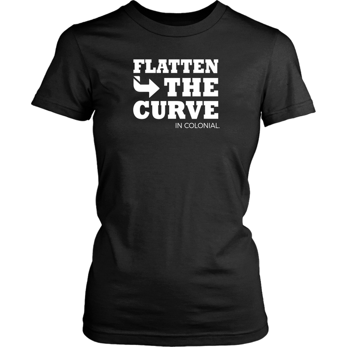 Flatten The Curve in Colonial - Womens T-Shirt
