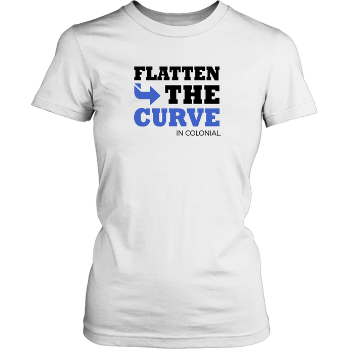Flatten The Curve in Colonial - Womens T-Shirt