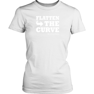 Flatten The Curve in Colonial - Womens T-Shirt
