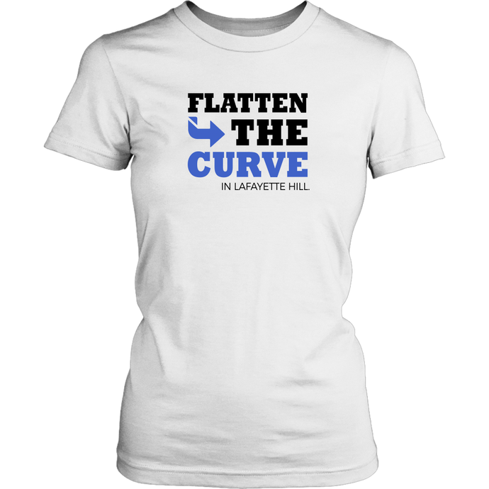 Flatten The Curve in Lafayette Hill - Womens T-Shirt