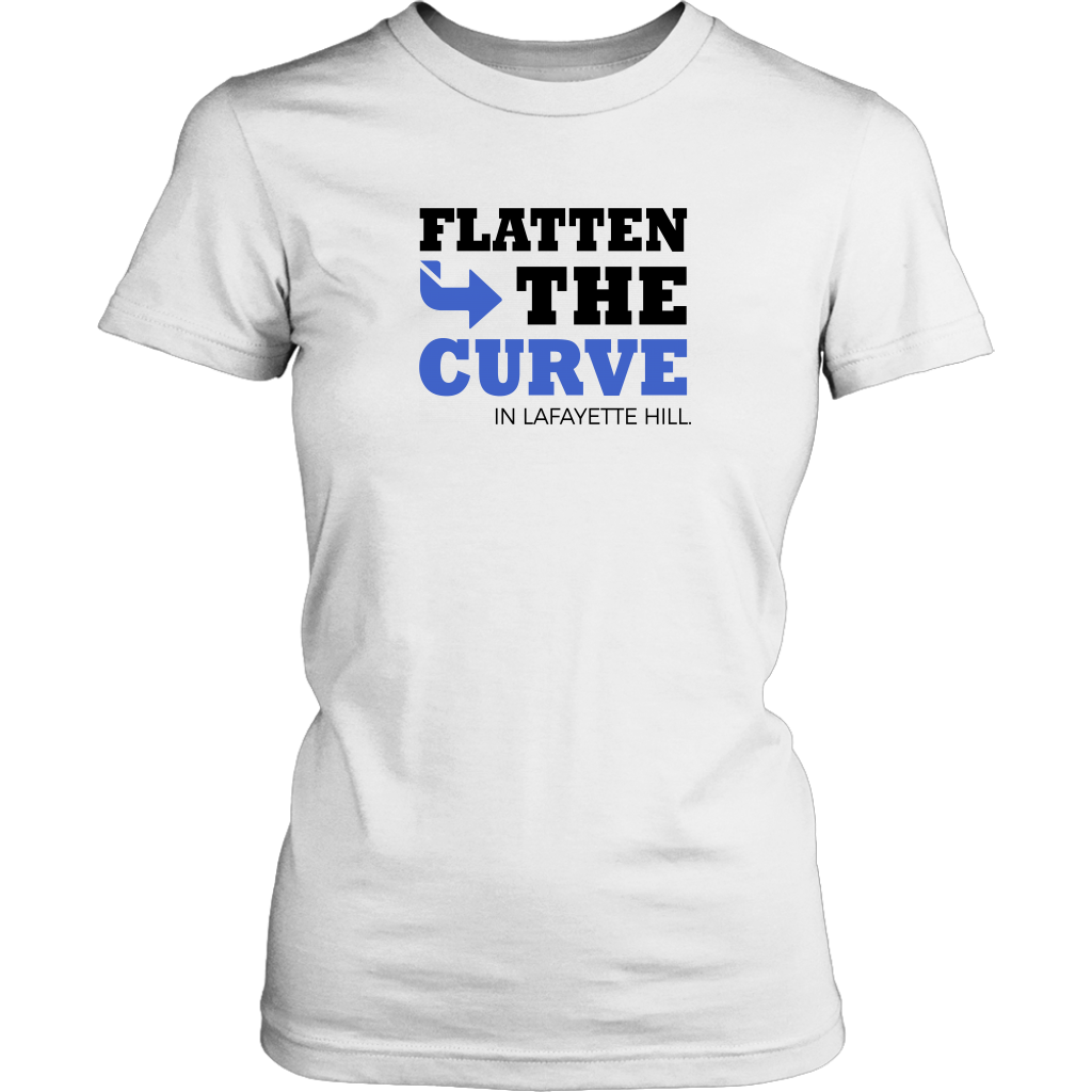 Flatten The Curve in Lafayette Hill - Womens T-Shirt