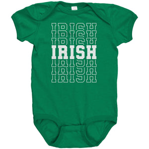 Irish Repeating Short Sleeve Baby Bodysuit