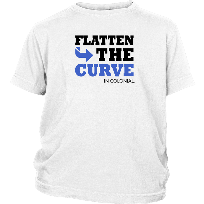 Flatten The Curve in Colonial - Youth T-Shirt