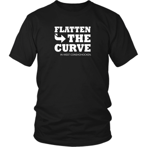 Flatten The Curve in West Conshohocken - Adult T-Shirt