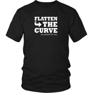 Flatten The Curve in Lafayette Hill - Adult T-Shirt
