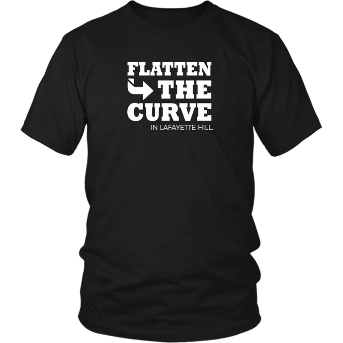 Flatten The Curve in Lafayette Hill - Adult T-Shirt
