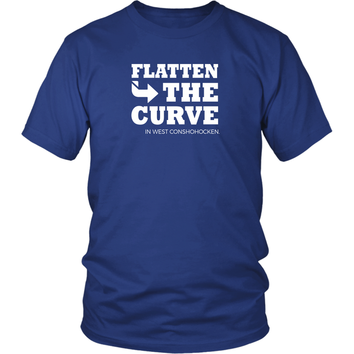 Flatten The Curve in West Conshohocken - Adult T-Shirt
