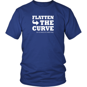 Flatten The Curve in Plymouth Meeting - Adult T-Shirt