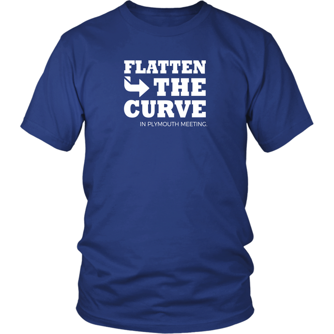 Flatten The Curve in Plymouth Meeting - Adult T-Shirt