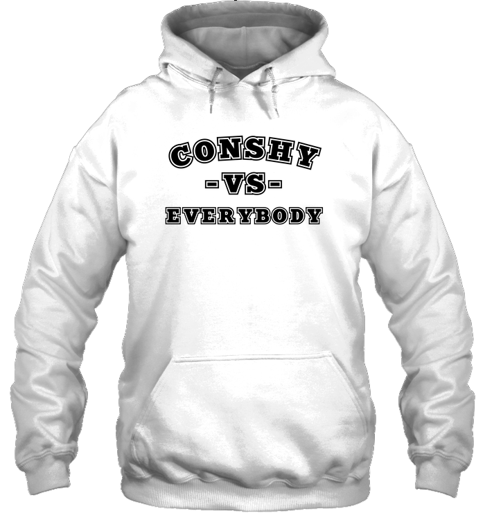Conshy vs. Everyone White Lightweight Hoodie