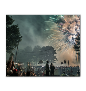 Conshohocken Independence Day Fireworks Scene 20 x 24 Horizontal Canvas copy