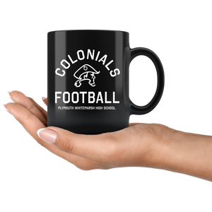 PW Colonials Football 11oz Black Mug