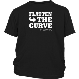 Flatten The Curve in Colonial - Youth T-Shirt