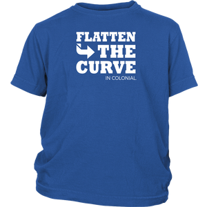 Flatten The Curve in Colonial - Youth T-Shirt